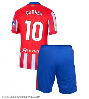 Atletico Madrid Angel Correa #10 Hjemmebanetrøje Børn 2024-25 Kortærmet (+ Korte bukser)